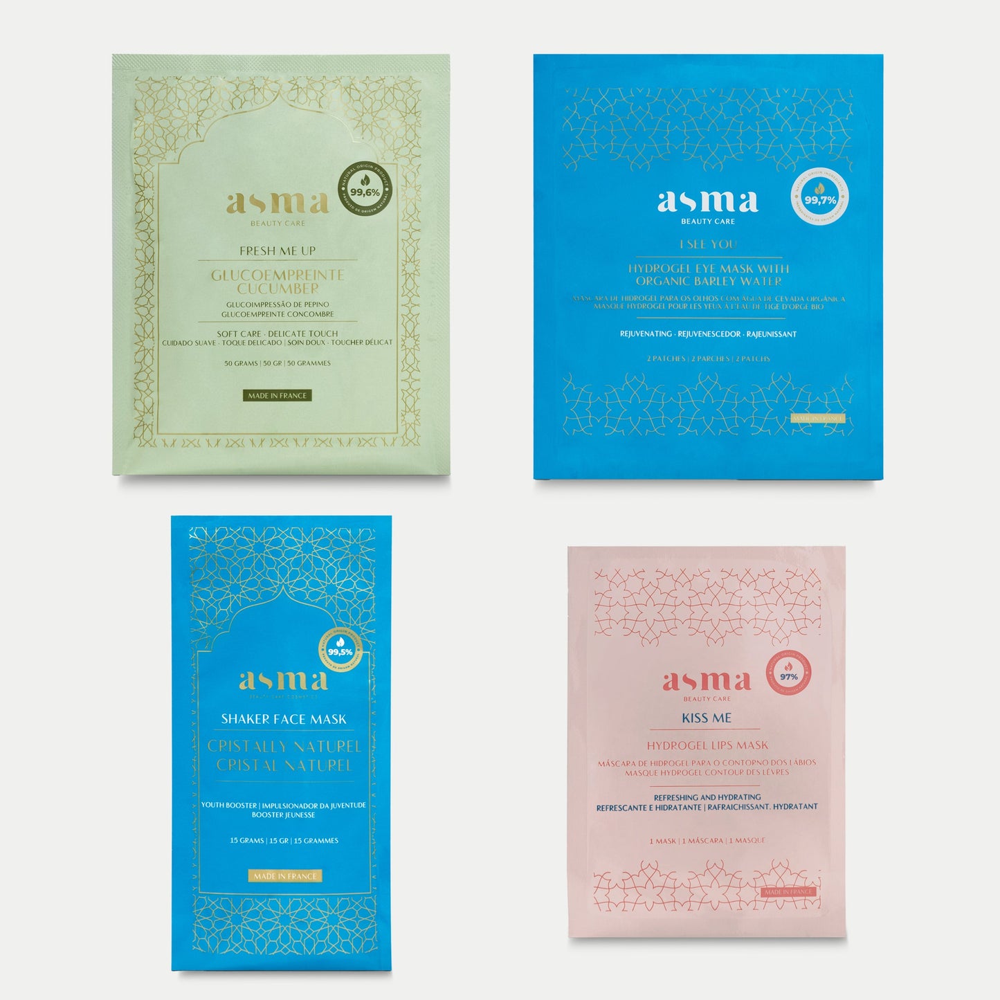 4-in-One MASK COLLECTION - Shaker & Hydrogel Face Masks ASMA BEAUTY COSMETICS