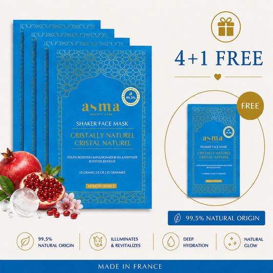 5-pack CRISTALLY NATUREL - Shaker Face Mask ASMA BEAUTY COSMETICS
