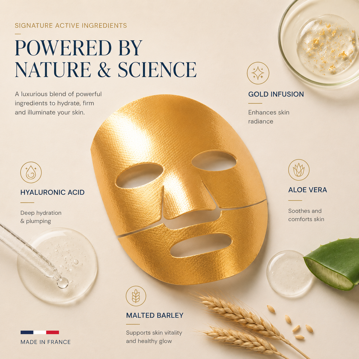 FOREVER YOUNG - Gold Hydrogel Face Mask ASMA BEAUTY COSMETICS