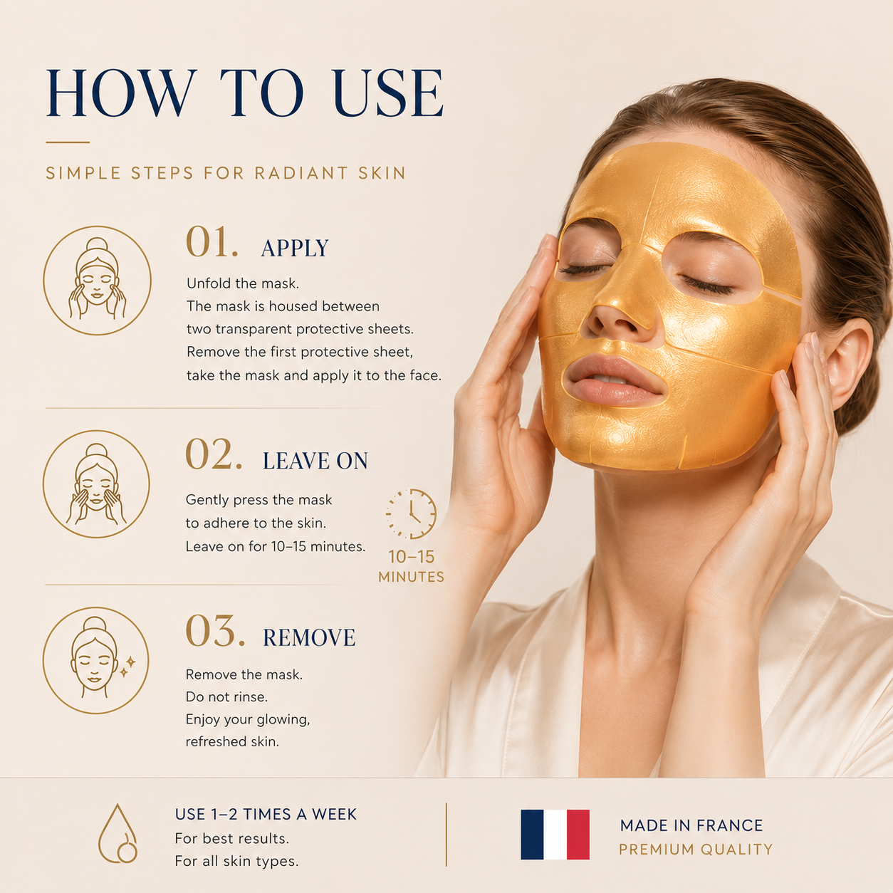 FOREVER YOUNG - Gold Hydrogel Face Mask ASMA BEAUTY COSMETICS