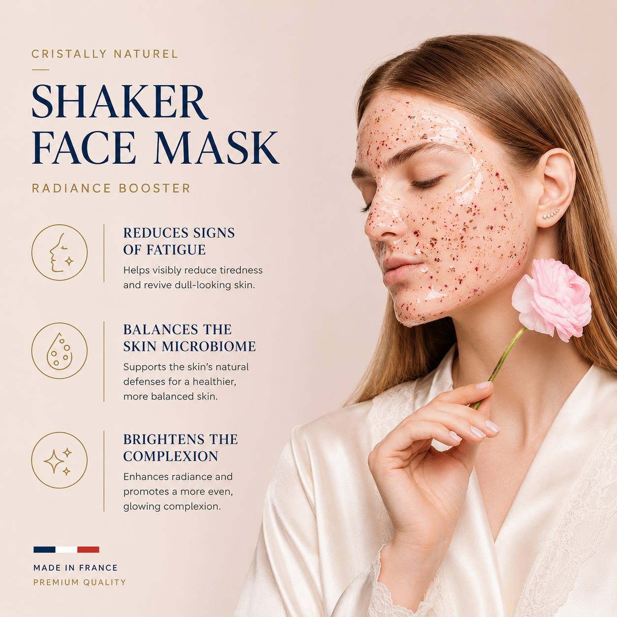 CRISTALLY NATUREL - Shaker Face Mask ASMA BEAUTY COSMETICS