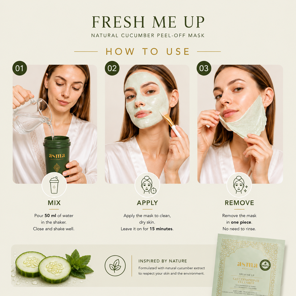 FRESH ME UP - Shaker Face Mask Peel Off ASMA BEAUTY COSMETICS